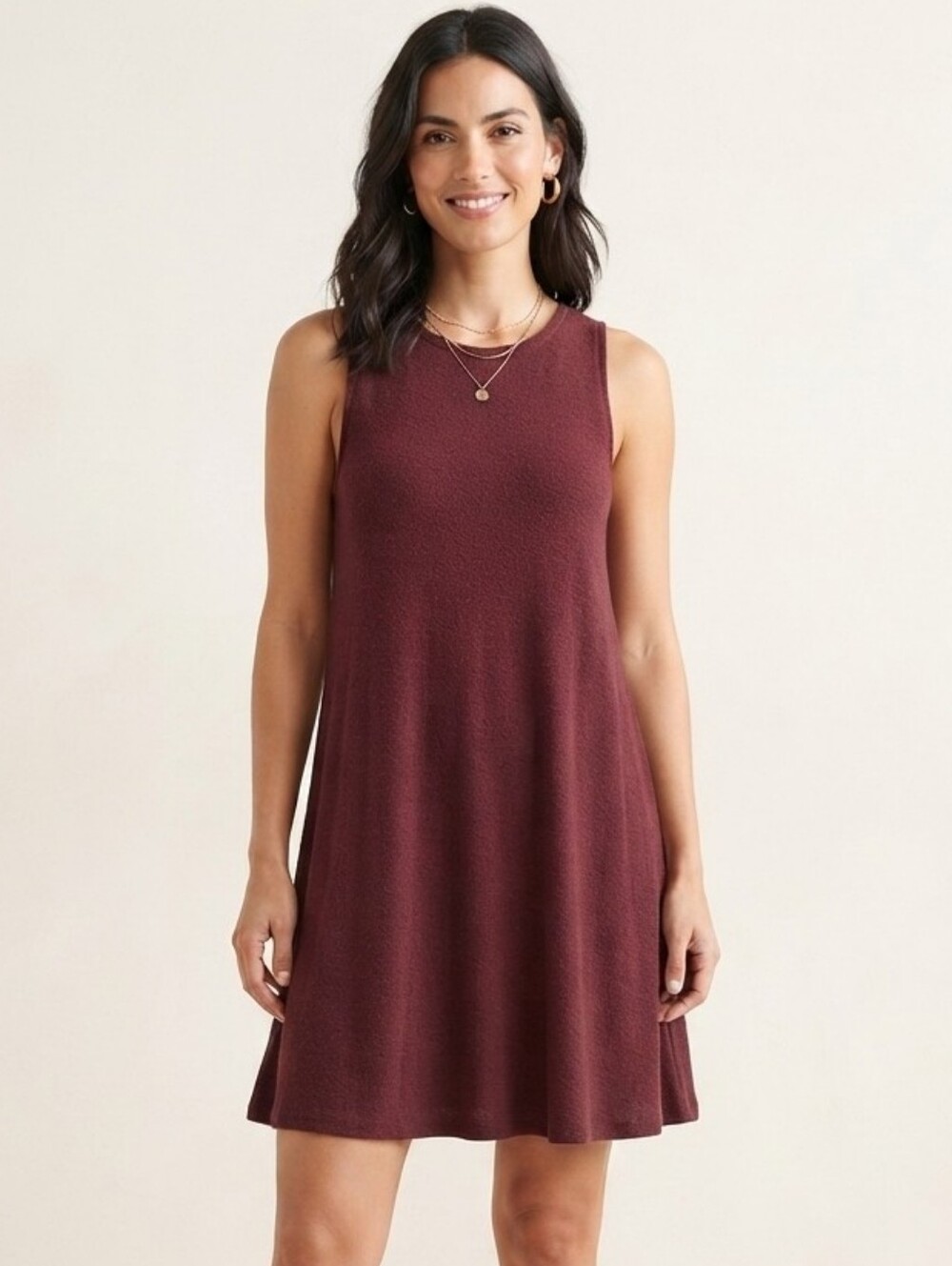 Old Navy - Sleeveless Swing Dress in Burgundy